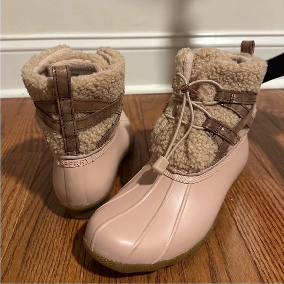 New Sperry Top-Spider Pink Sherpa Duck boots, Size 6.5 - Picture 9 of 10